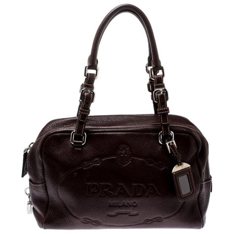 prada bauletto satchel brown|PRADA Bauletto Bags for sale .